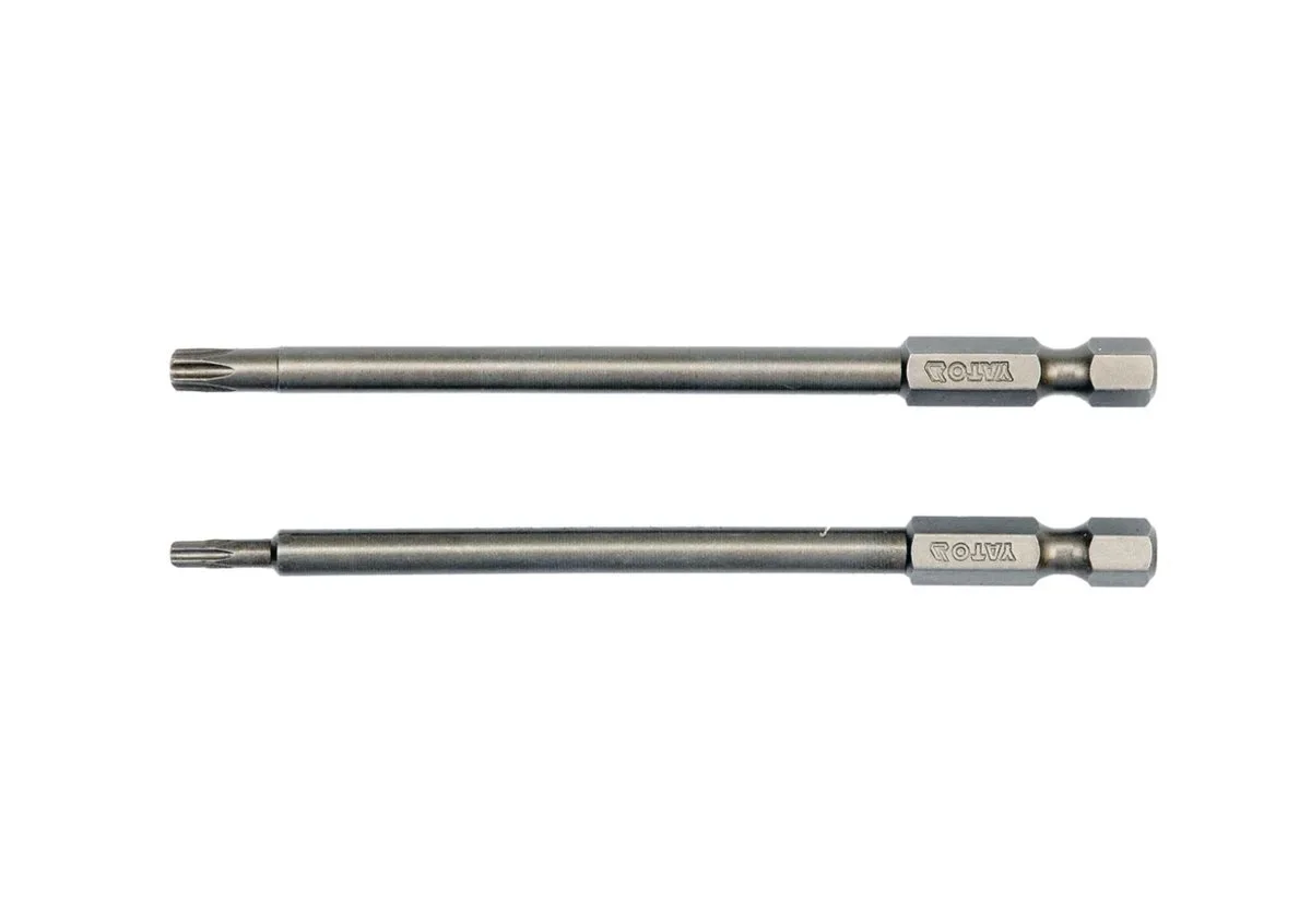 Набір насадок викруткових: "TORX SECURITY" T10/T25, квадрат 1/4", L=100 мм. 2 шт., YATO