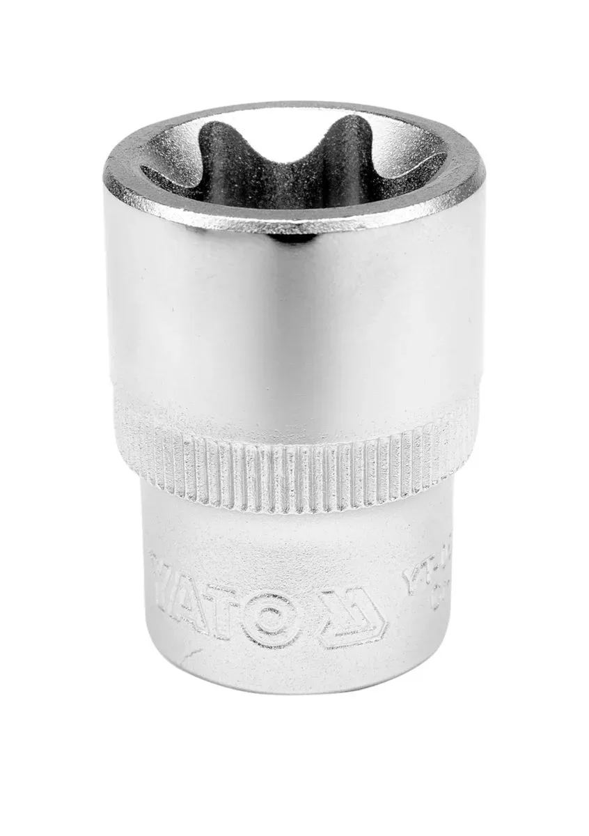 Головка торцева: TORX E11, квадрат 1/2", L= 38 мм. CrV, YATO