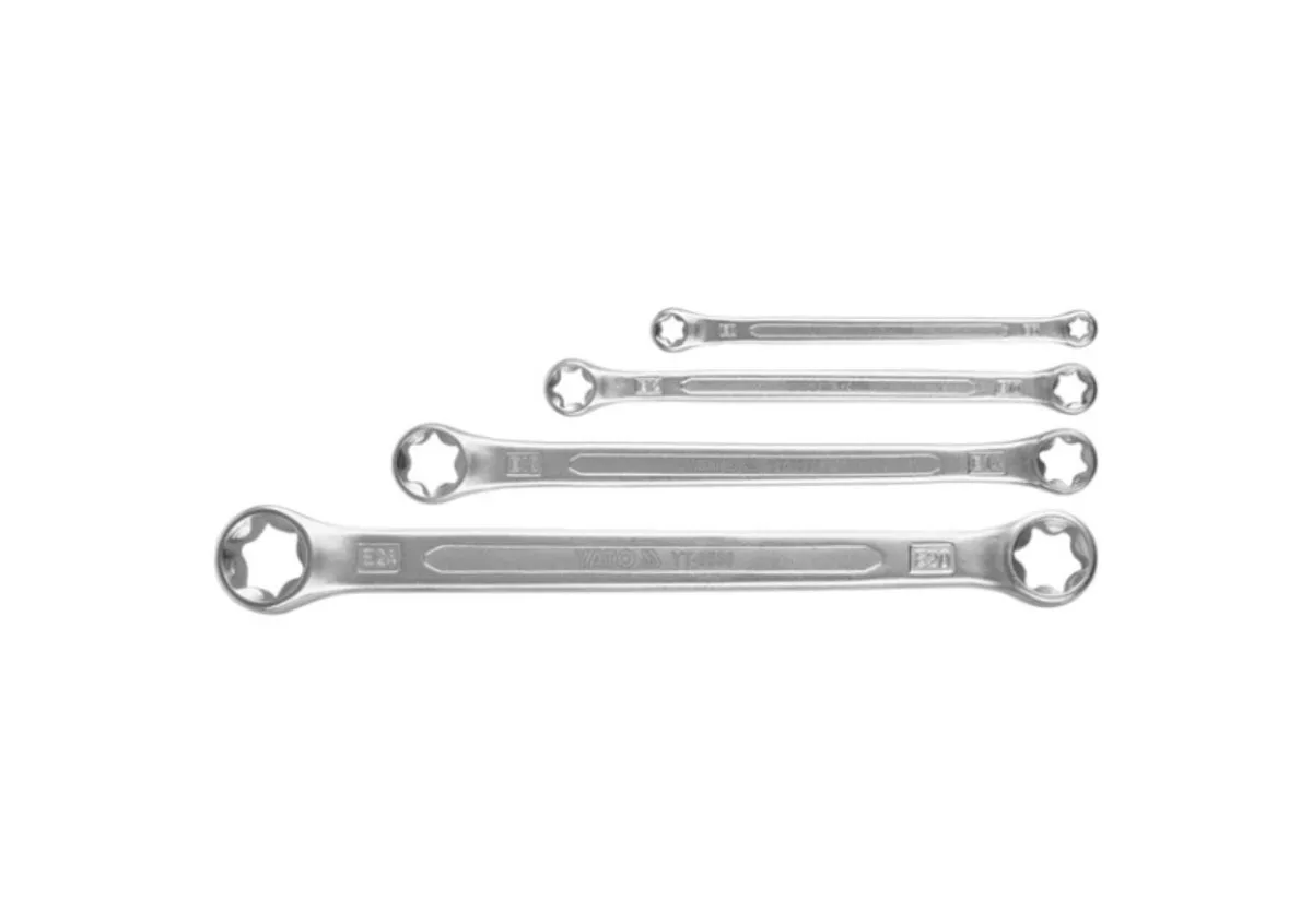 Набір ключів накидних TORX Е6-Е24, Набір 4 шт., YATO