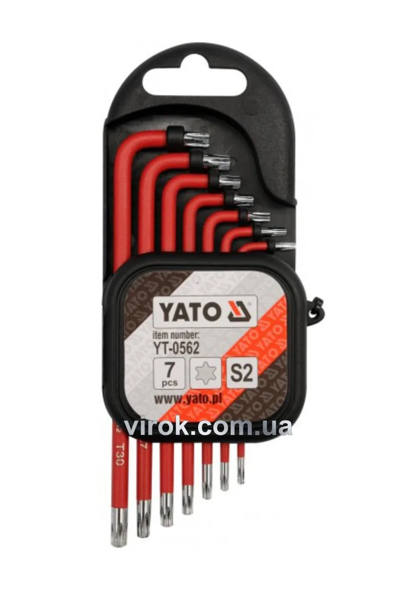 Ключі: TORX Т9-Т30, S2. Набір 7 шт, YATO