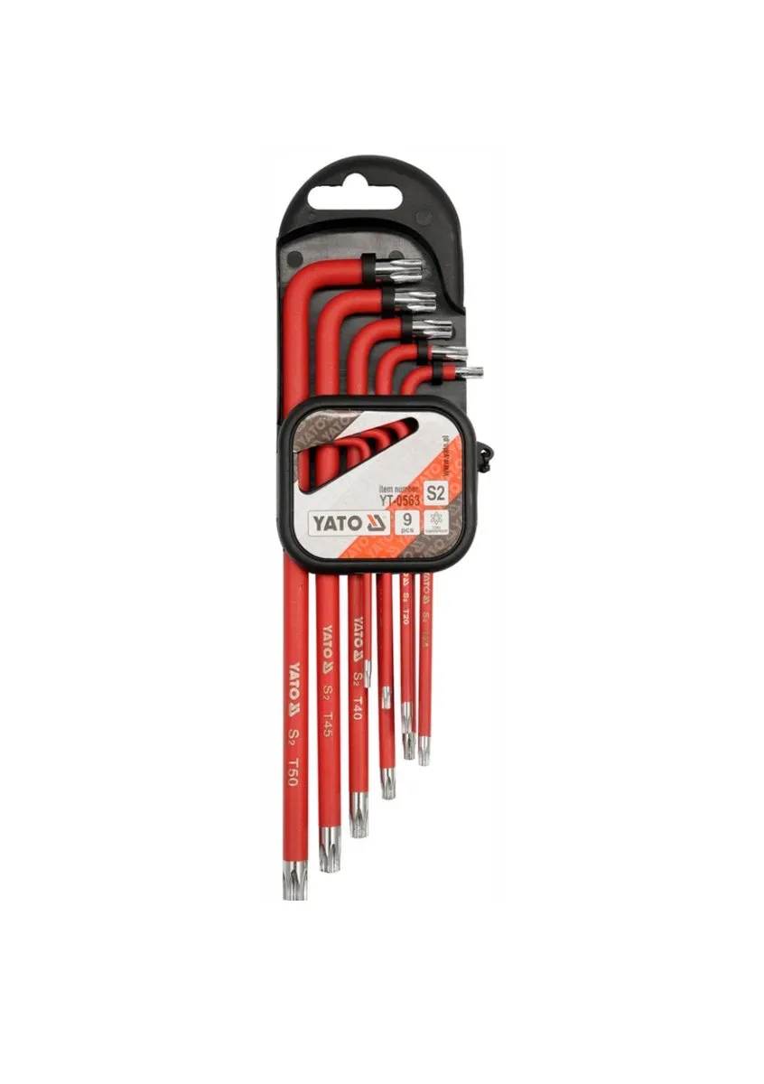 Ключі: TORX TAMPERPROOF Т10-Т50, S2. Набір 9 шт, YATO