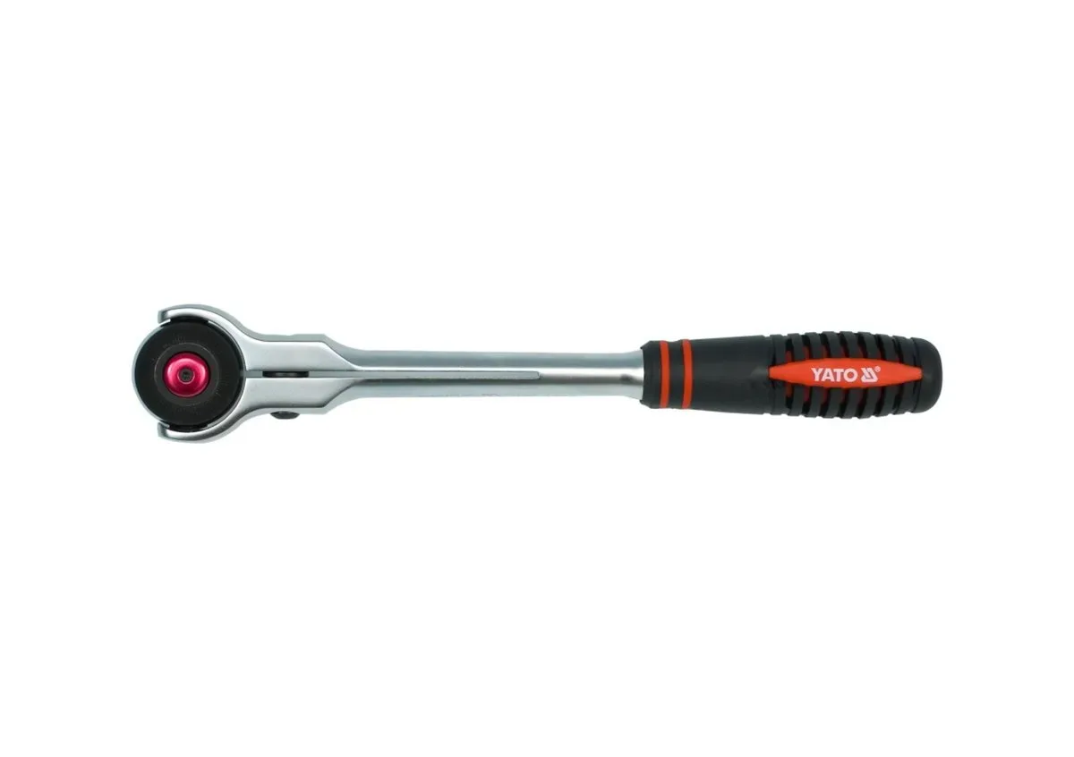 Тріщатка: квадрат 1/2", L= 280 мм, 72T, обертова головка, YATO