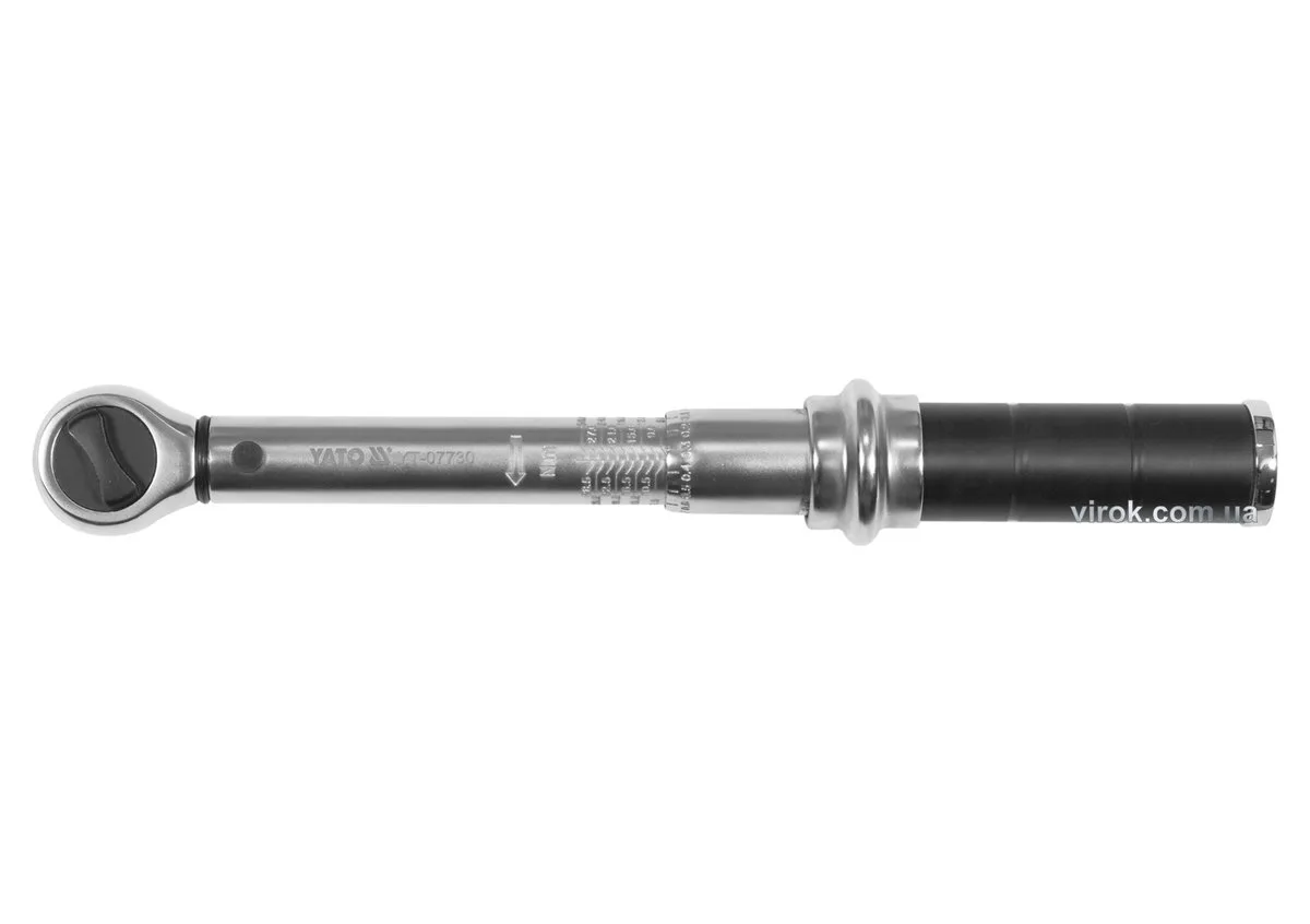 Ключ динамометричний: квадрат 3/8", F= 6- 30 Нм, L= 295-316 мм, YATO