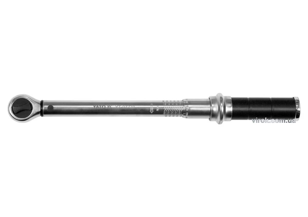 Ключ динамометричний: квадрат 3/8", F= 10- 60 Нм, L= 362-385 мм, YATO