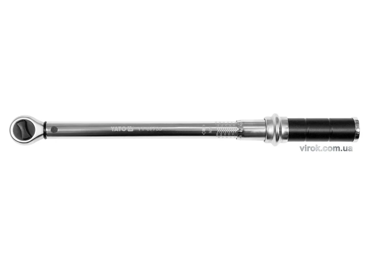 Ключ динамометричний: квадрат 3/8", F= 25- 125 Нм, L= 415-440 мм, YATO