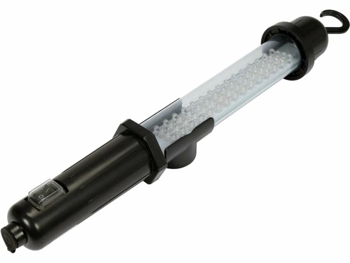 Світильник переносний світлодіодний 60+1 LED акумулят. 3,7 V з зарядкою від 12 V, підвісн гачок, YATO