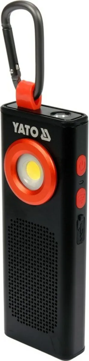 Ліхтар світлодіодний акумул. Li-Po 3.7 В, 2000 мАгод, 500 Lm, динамік 3W Bluetooth, YATO