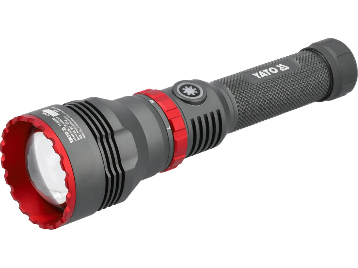Ліхтар ручний LED-діодний Li-Ion 3.7 В, 4 АГод, 10Вт, зарядка від USB-C, YATO