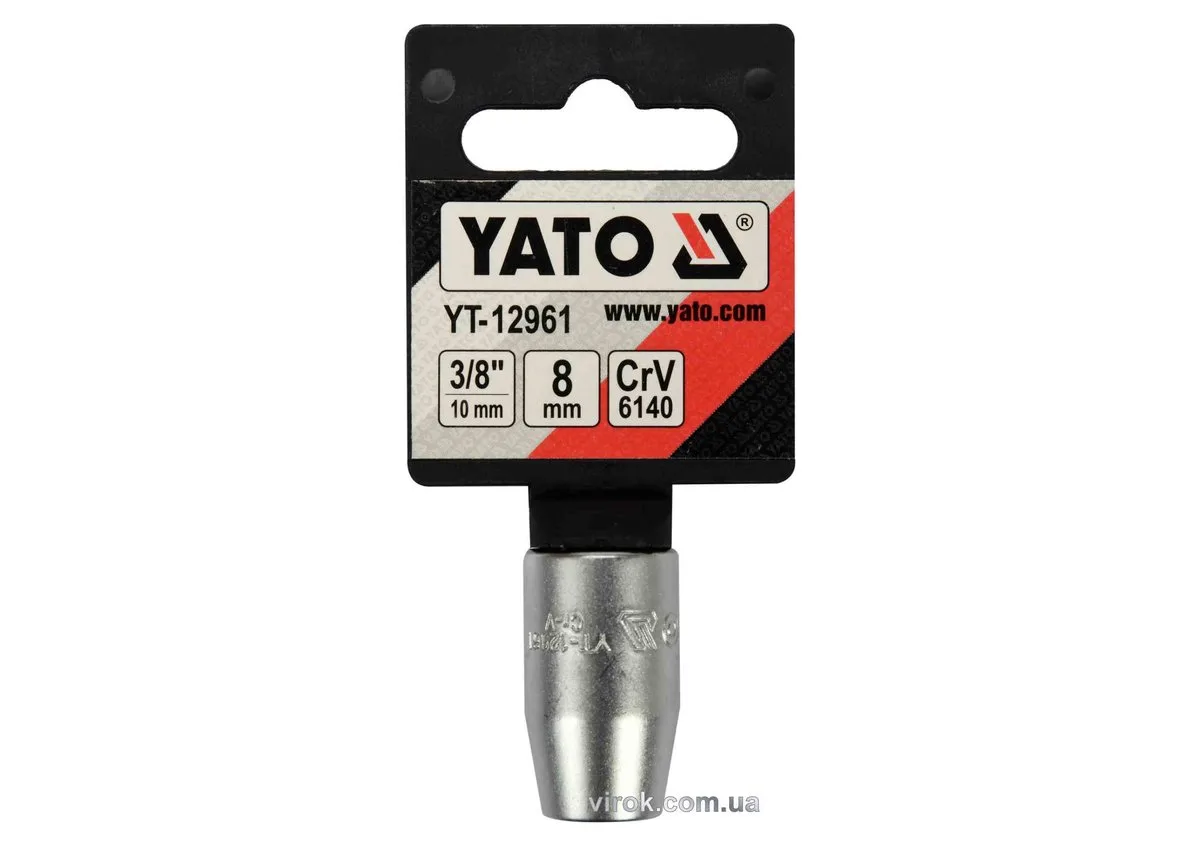 Перехідник для насадок викруткових: квадрат 3/8"(F) HEX= М8 мм(M), CrV, YATO