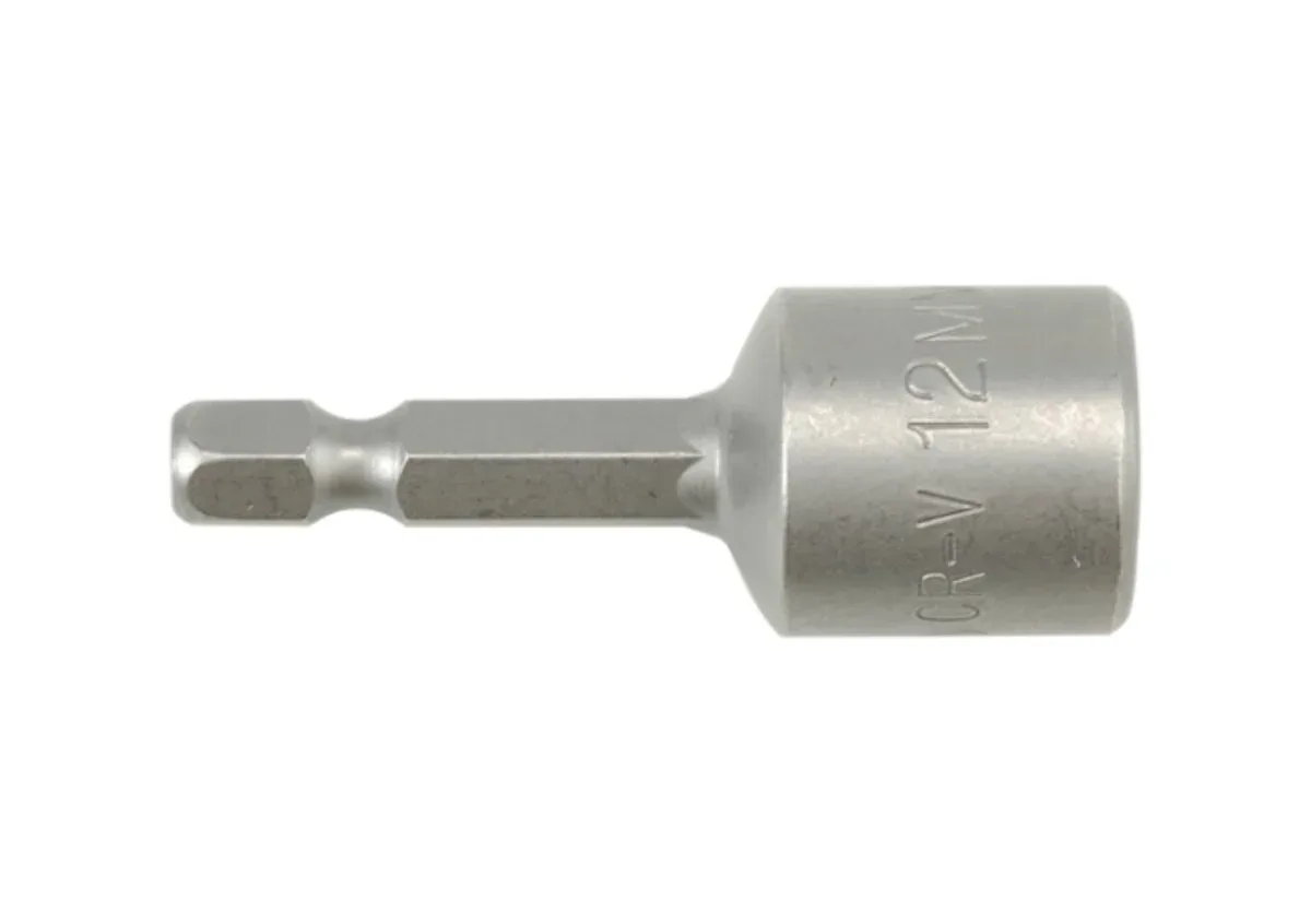 Насадка торцева магнітна 6-гранна: HEX М12×48 мм. HEX Ø= 1/4", YATO