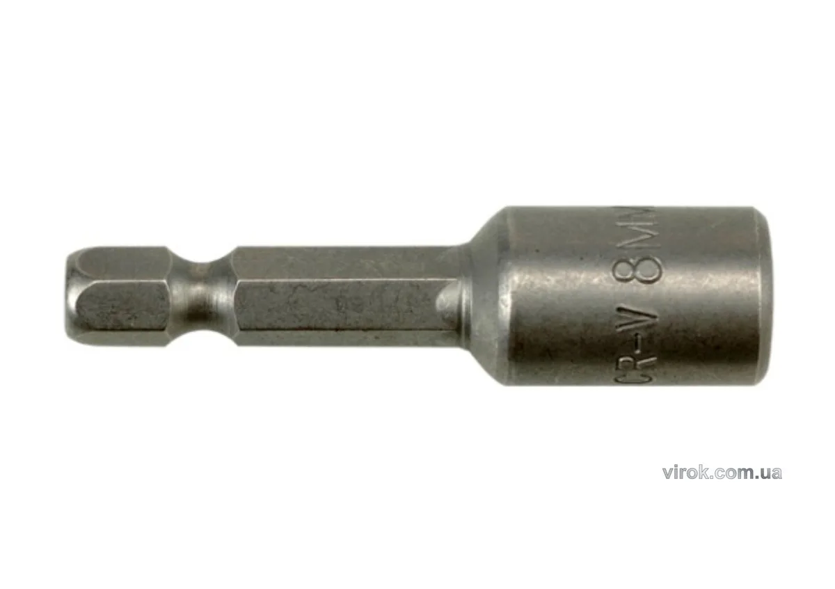 Насадка торцева магнітна 6-гранна: HEX M8×48 мм, HEX Ø= 1/4", YATO