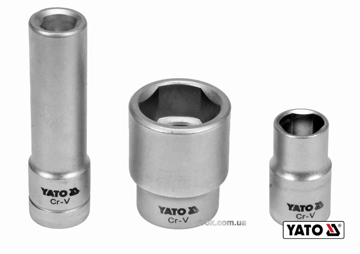 Головки торцеві для обслуговування інжекторних помп: 1/2", Cr-V, 3 шт, YATO