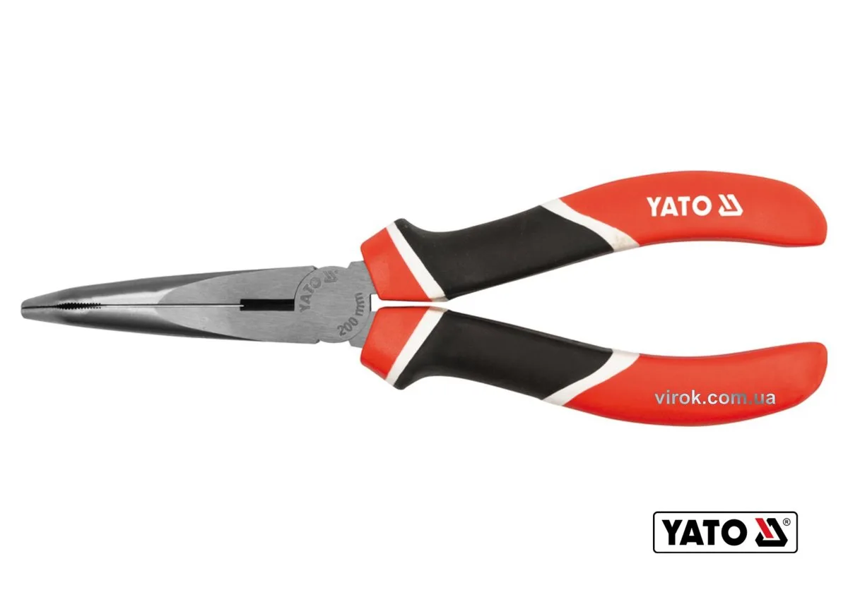 Довгогубці вигнуті, l=200 мм CrV, YATO