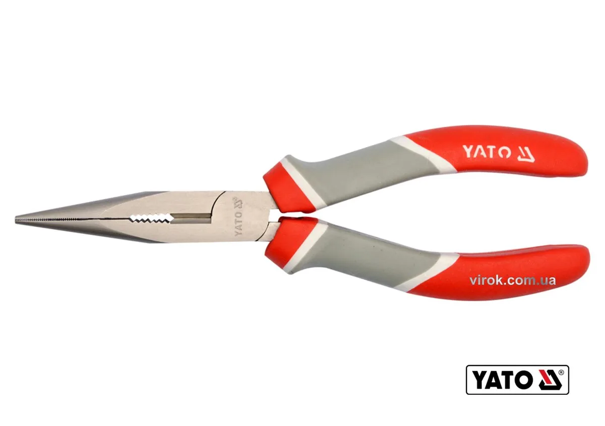 Тонкогубці нікельовані: L= 160 мм, YATO