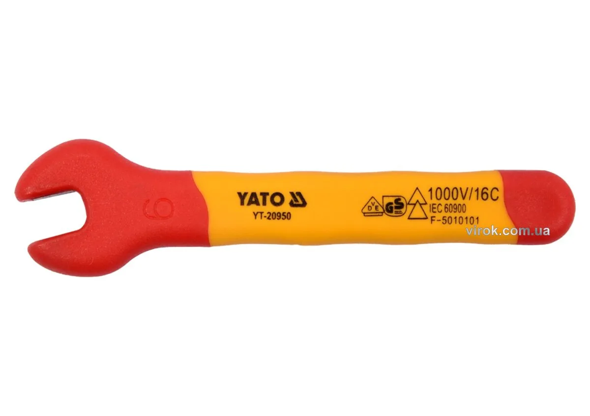 Ключ ріжковий електрика VDE: М6 мм, до 1000V, YATO