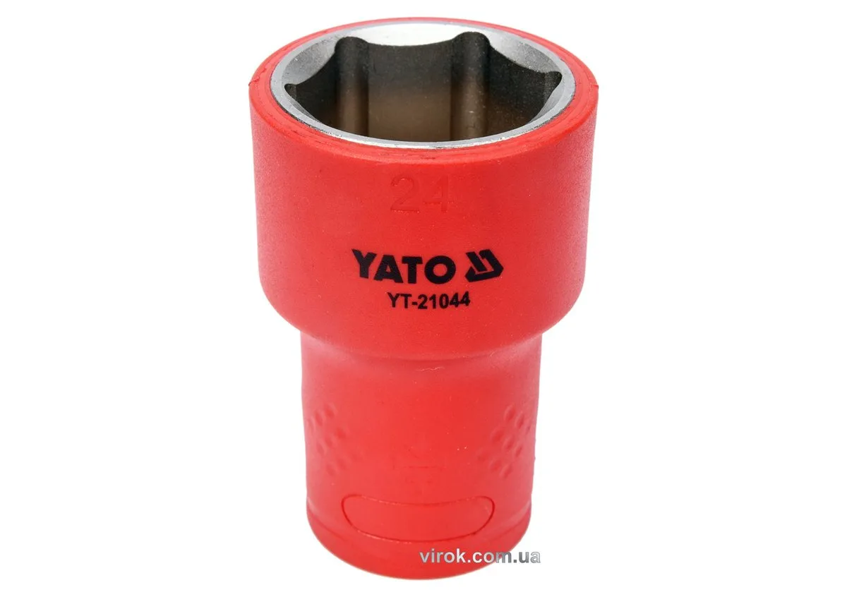 Головка торц. діелектр. 6-гранна YATO: квадрат 1/2", L= 60, VDE корпус до 1000V