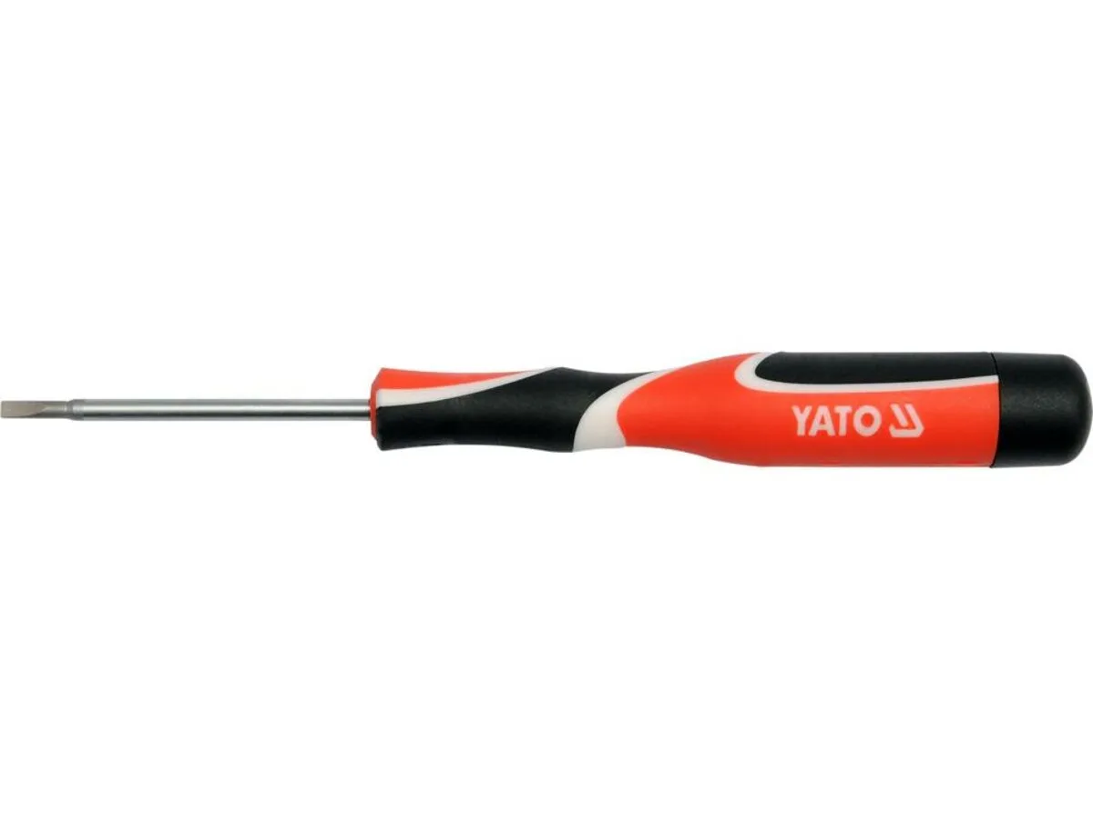 Викрутка плоска прецизійна YATO: шліц SL3×75 мм