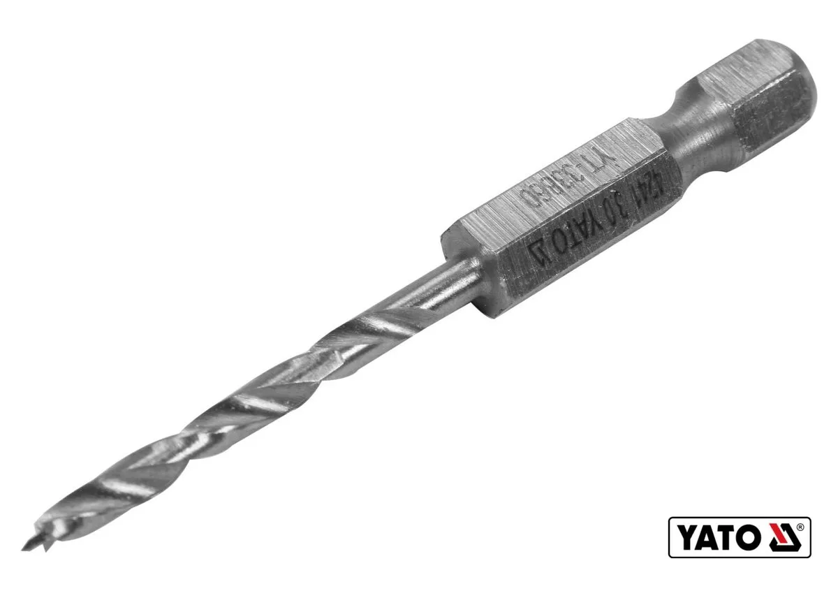 Свердло по дереву YATO, робоча, хвостовик- HEX 1/4", HSS
