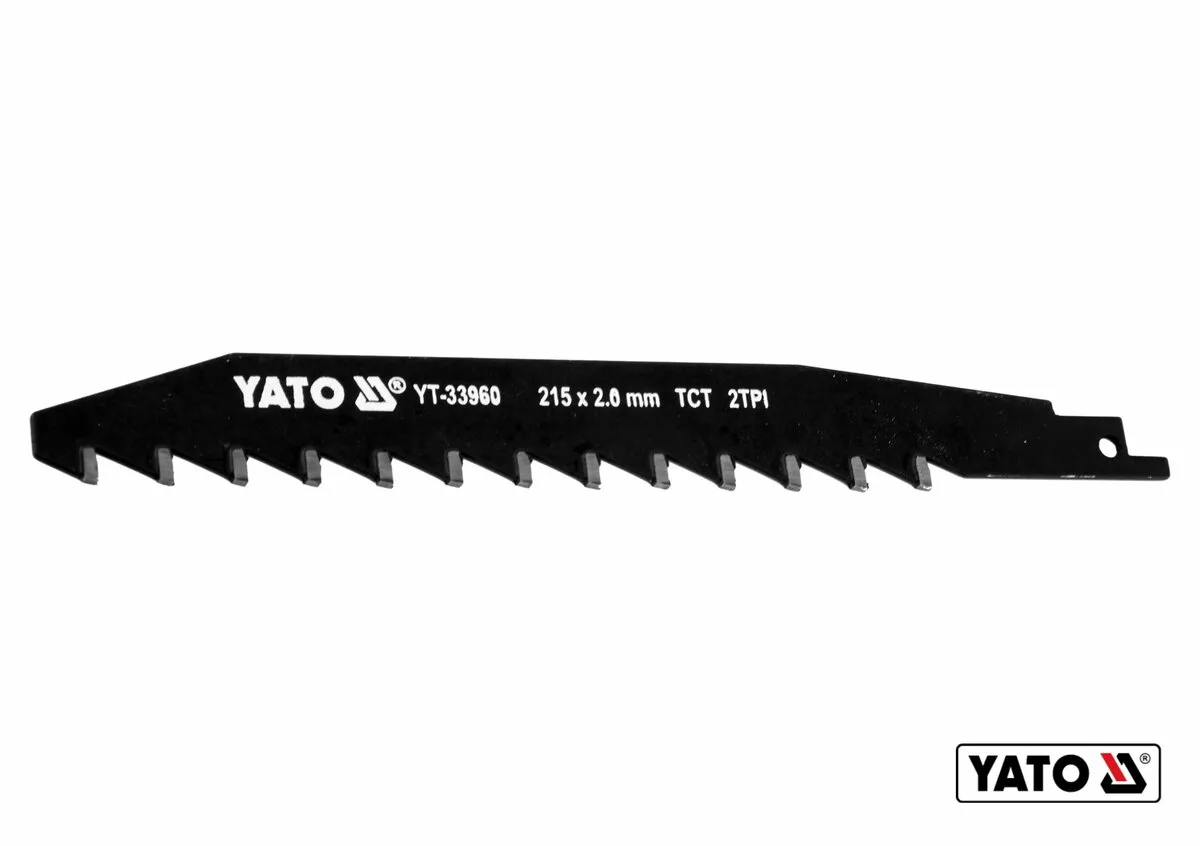 Полотно по керамічній і силікатній цеглі: l= 215 мм, h= 2 мм, 2 зуби/1", YATO