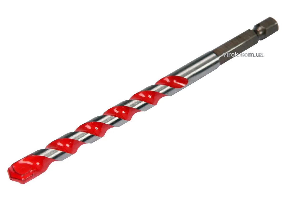 Свердло універсальне: YG6X, Ø= 8 мм, l= 100/45 мм, HEX-1/4", YATO