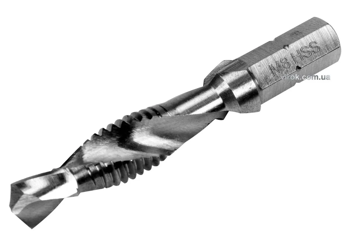 Свердло-мітчик М8×1.25 мм, HSS М2, HEX-1/4", l= 51/11 мм, YATO