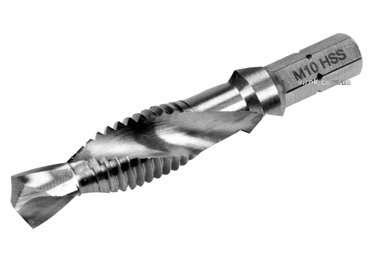 Свердло-мітчик М10×1.5 мм, HSS М2, HEX-1/4", l= 59/15 мм, YATO