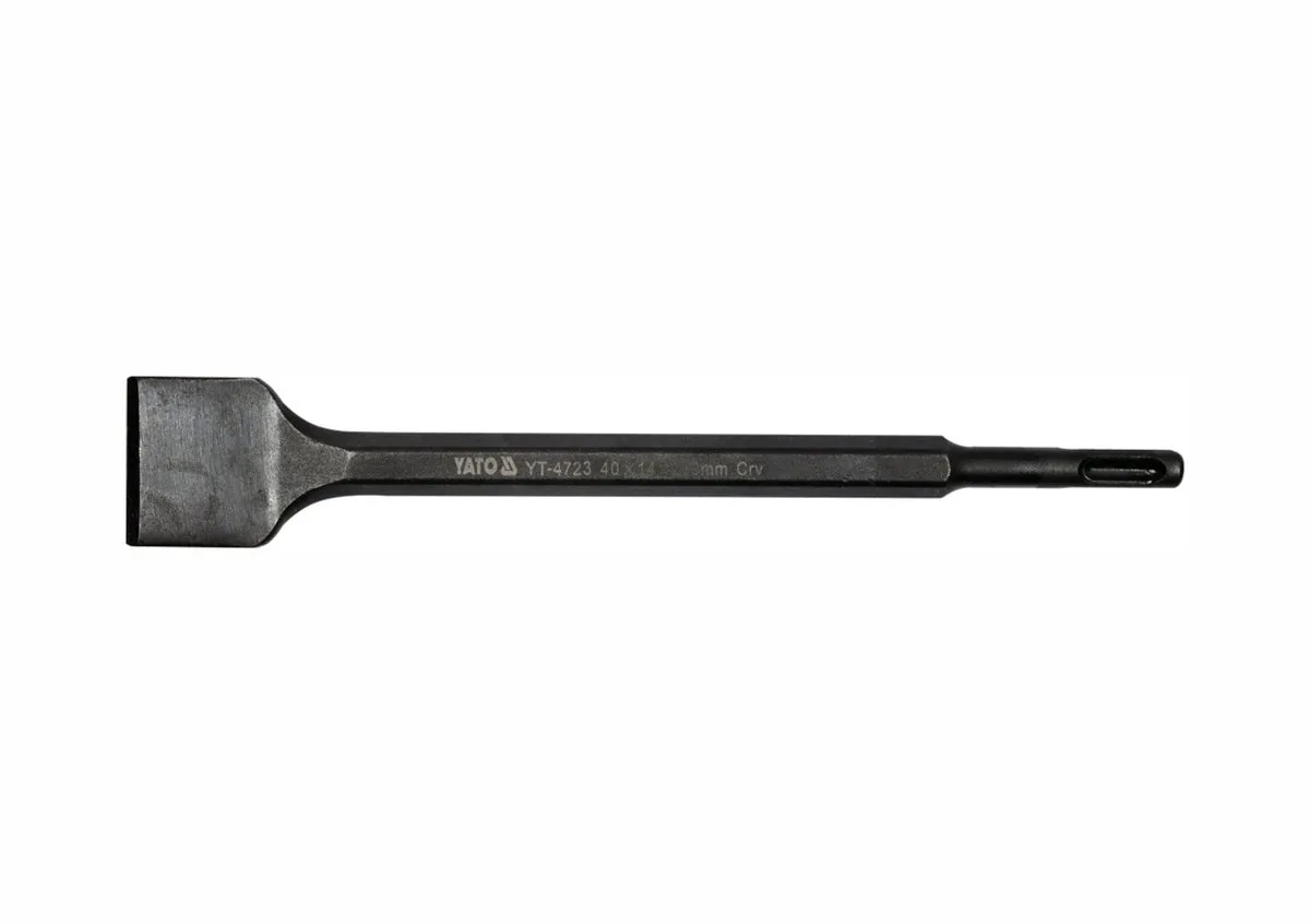 Зубило "лопатка": SDS+, 40×14×250 мм. CrV, YATO
