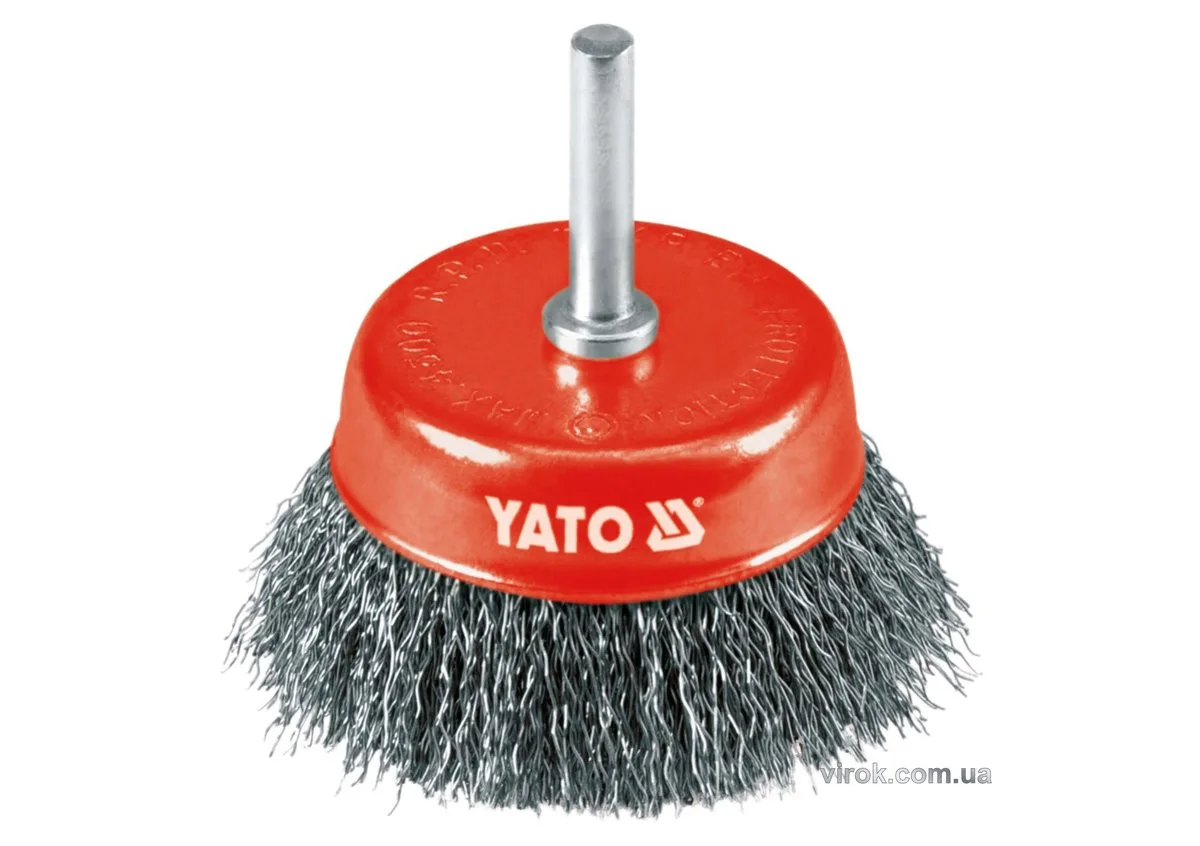 Щітка крацовка YATO Чашка. сталь. шпиндель 4500