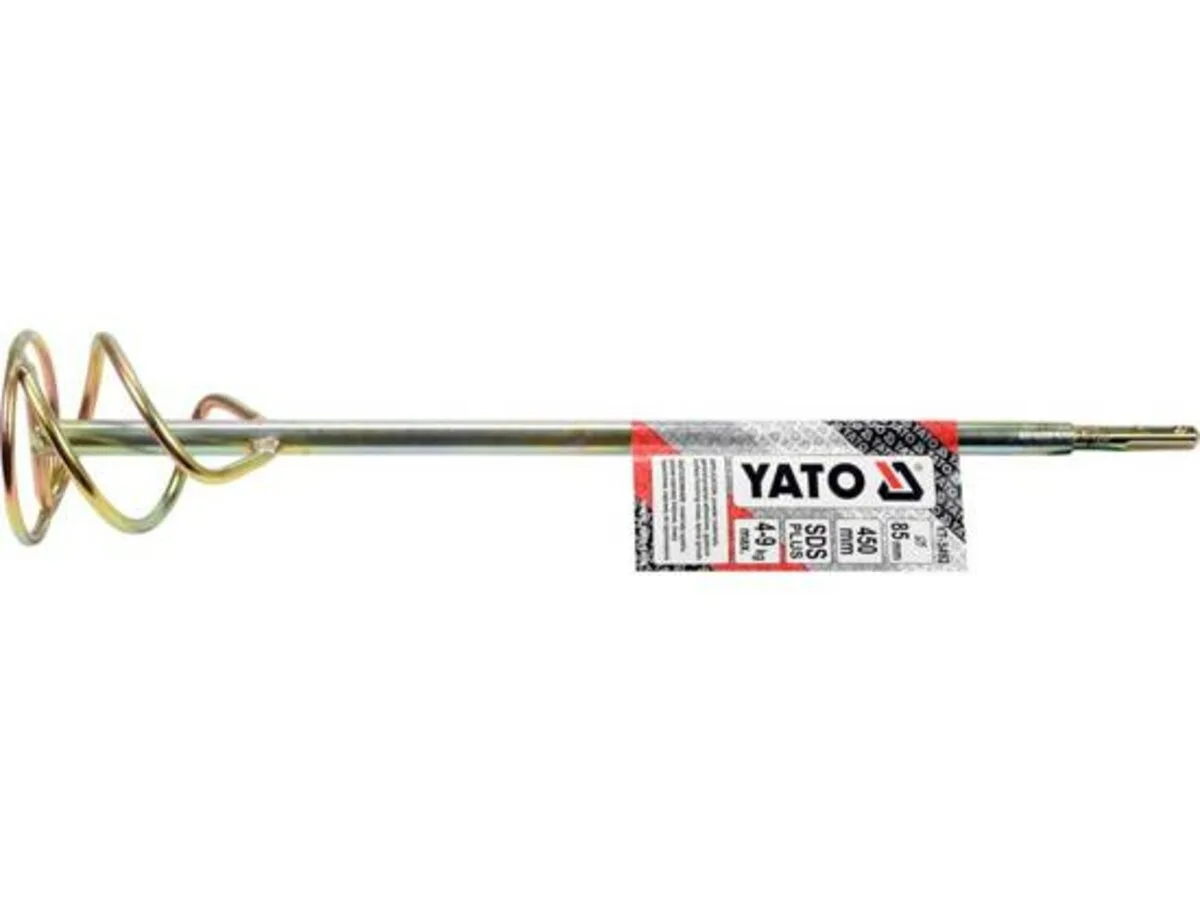 Міксер для буд.сумішей оцинкований: Ø=85×450 мм, SDS+, max 4-9 кг, YATO