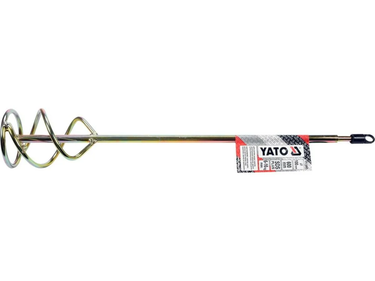 Міксер для буд.сумішей оцинкований: Ø=100×600 мм, SDS+, 6-16 кг, YATO