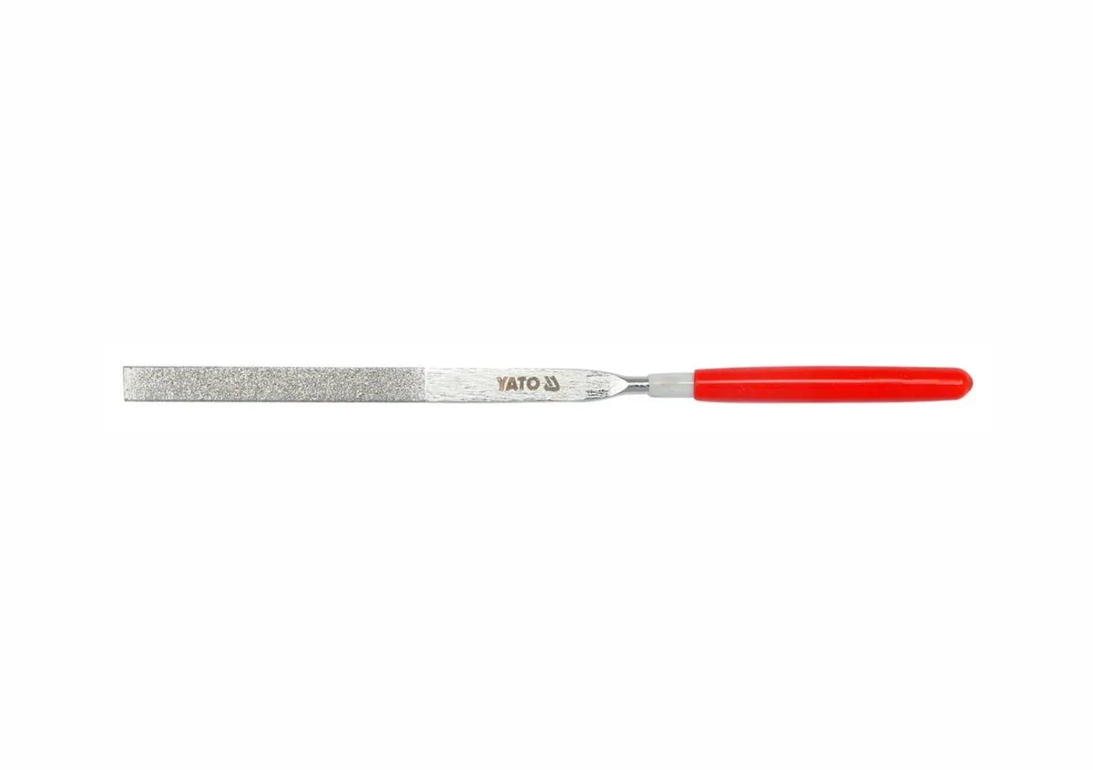 Надфіль алмазний плоский, l= 140/50 мм, b= 3 мм, YATO