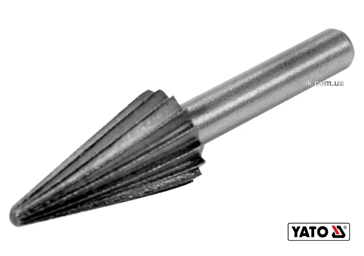 Фреза конусна по металу: Ø13×25/55 мм, HSS 4241, хвостовик- Ø6 мм, YATO