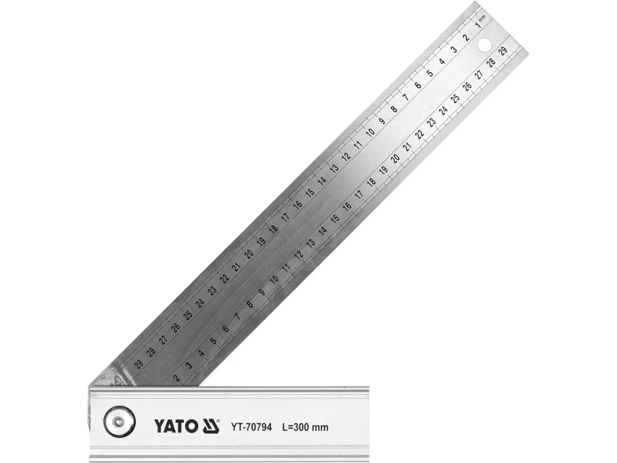 Кутник регульований 90°-45°-135° l= 300 мм зі стопкою l= 160 мм, YATO