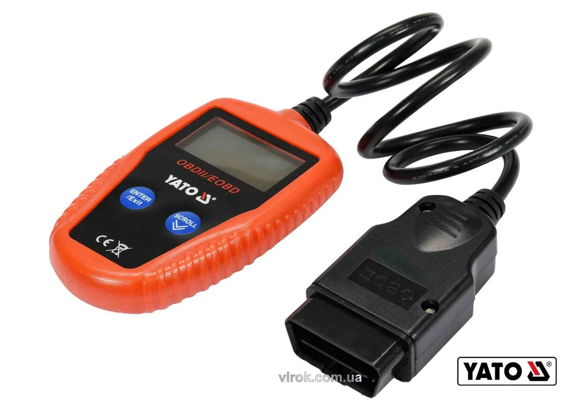 Тестер діагностичний OBD2 автомобіля з LCD-дисплеєм, YATO
