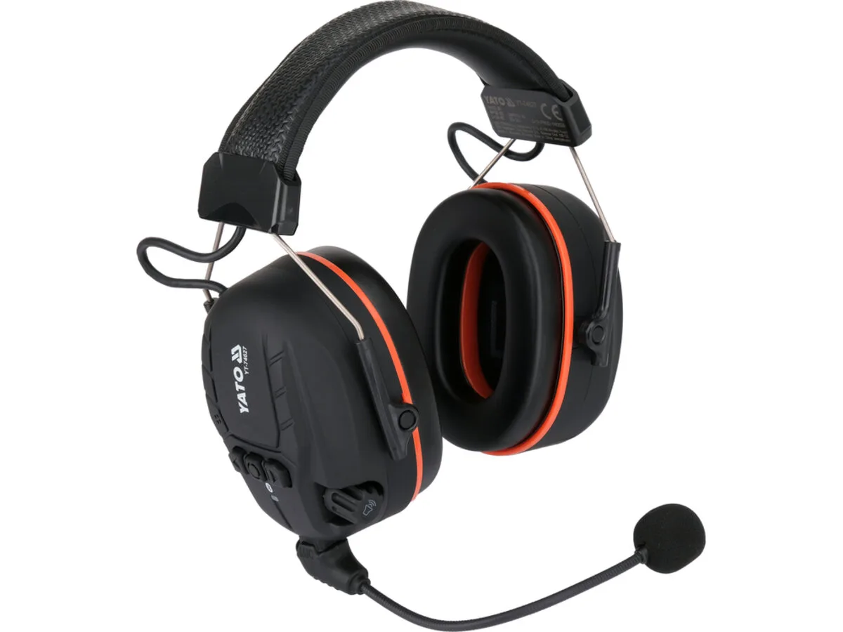 Навушники електронні шумозахисні з модулем BLUETOOTH, мікрофоном, акумул. Li-Ion 3.7V 1Год, YATO