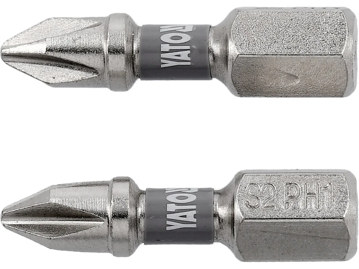 Насадка викруткова YATO PH1×. HEX 1/4", покрита нікелем