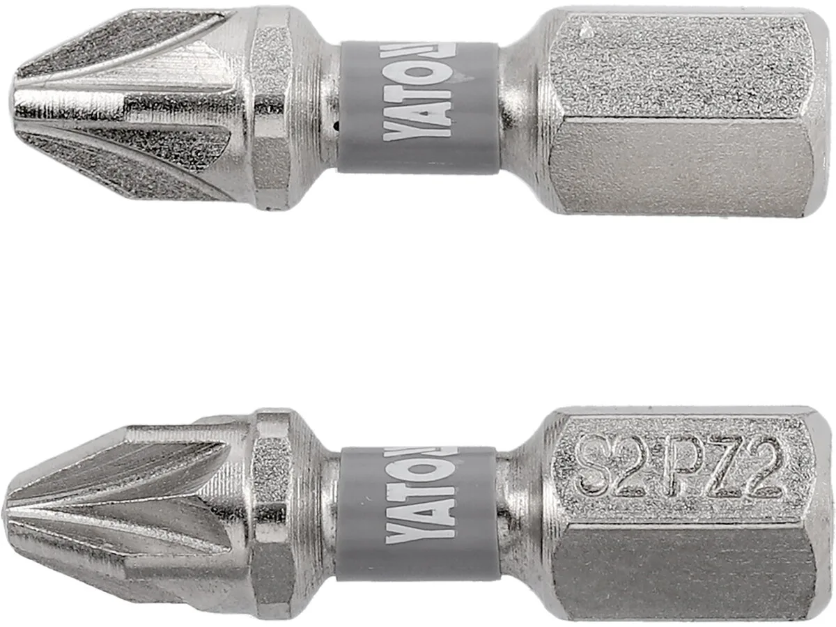 Насадка викруткова YATO PZ2×. HEX 1/4", покрита нікелем
