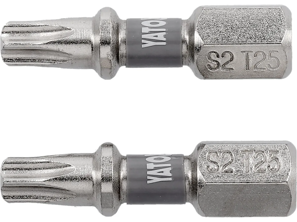 Насадка викруткова YATO TORX T25×. HEX 1/4", покрита нікелем