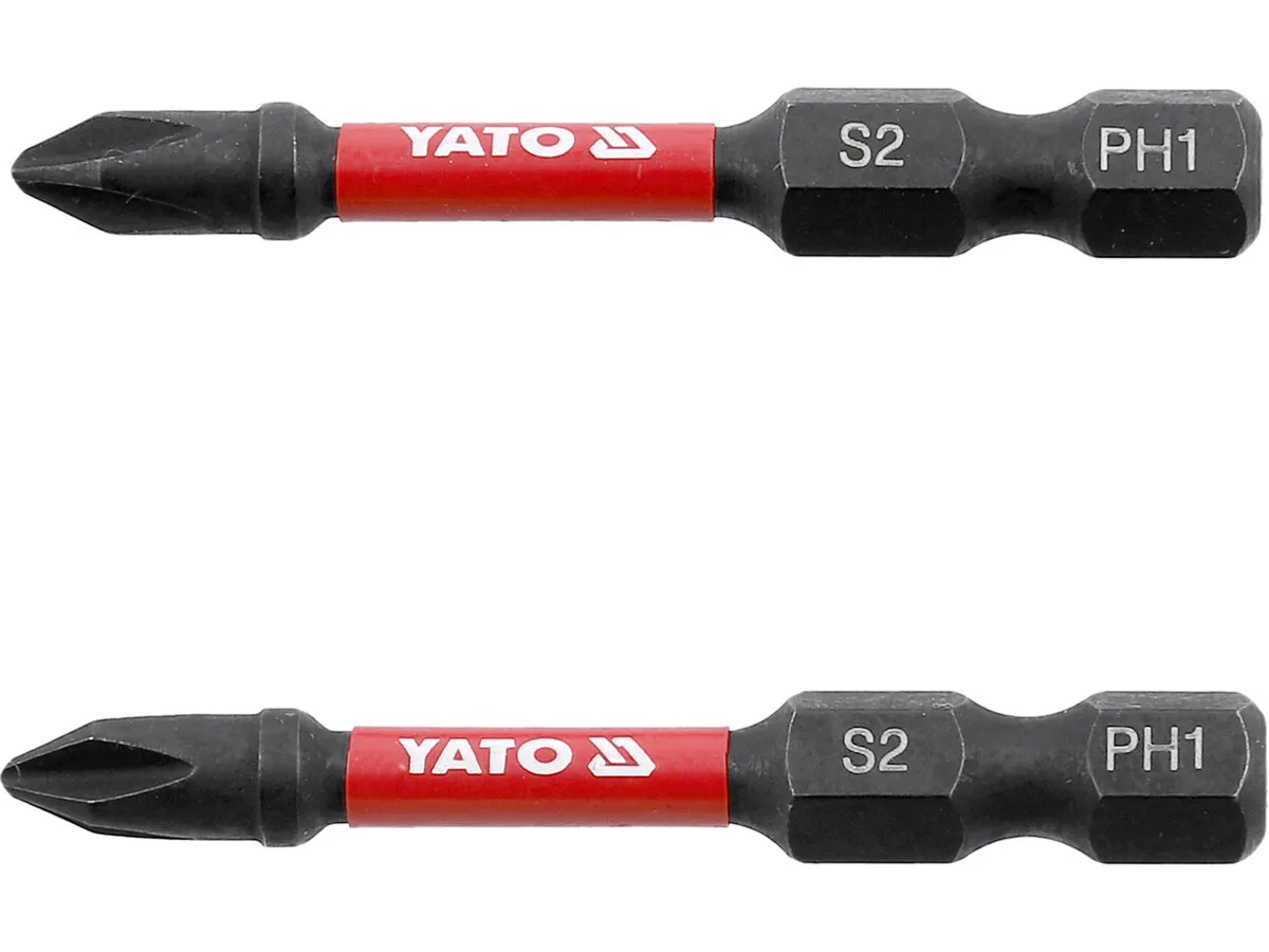 Насадка викруткова ударна PH1×50 мм. HEX 1/4", 2 шт., YATO