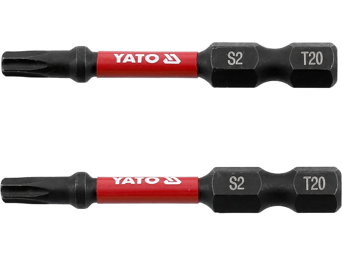 Насадка викруткова ударна TORX T20×50 мм. HEX 1/4", 2 шт., YATO