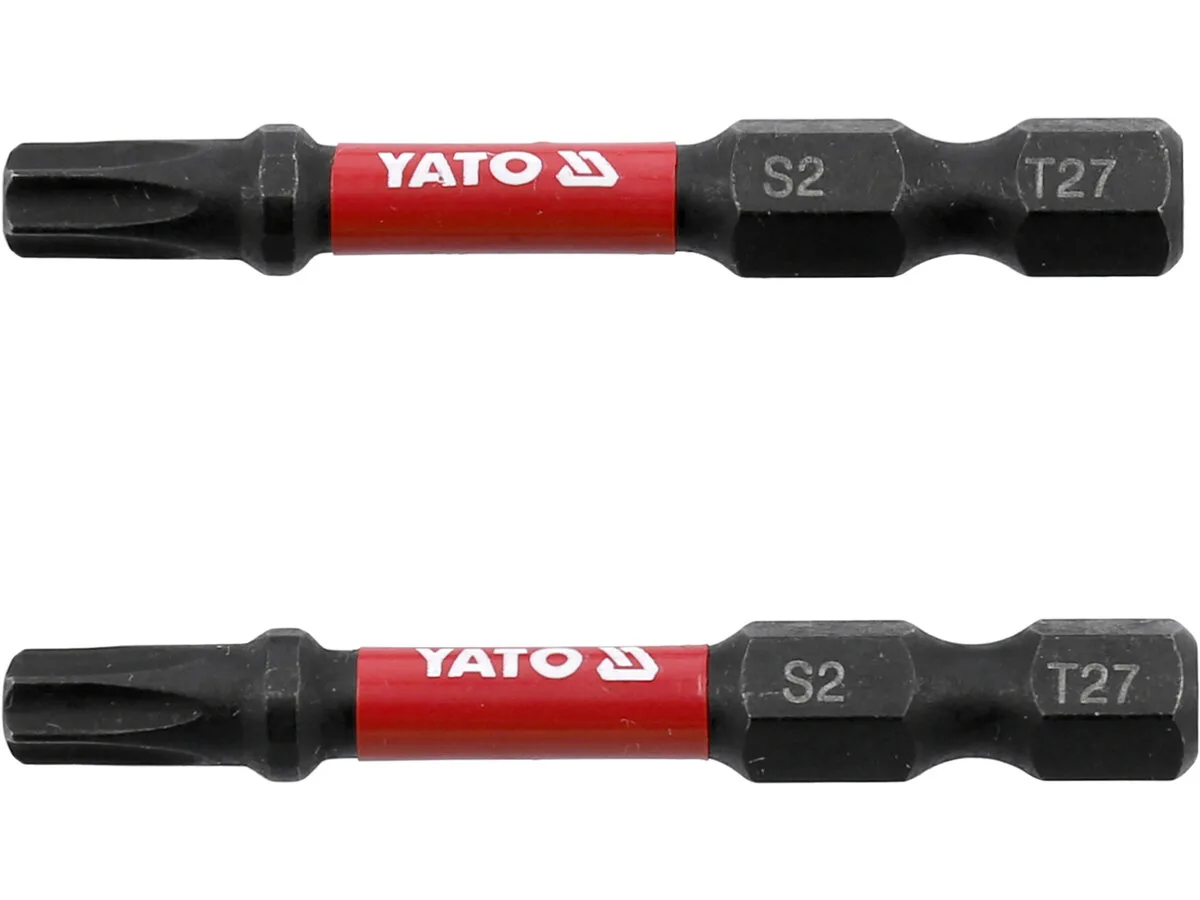Насадка викруткова ударна TORX T27×50 мм. HEX 1/4", 2 шт., YATO