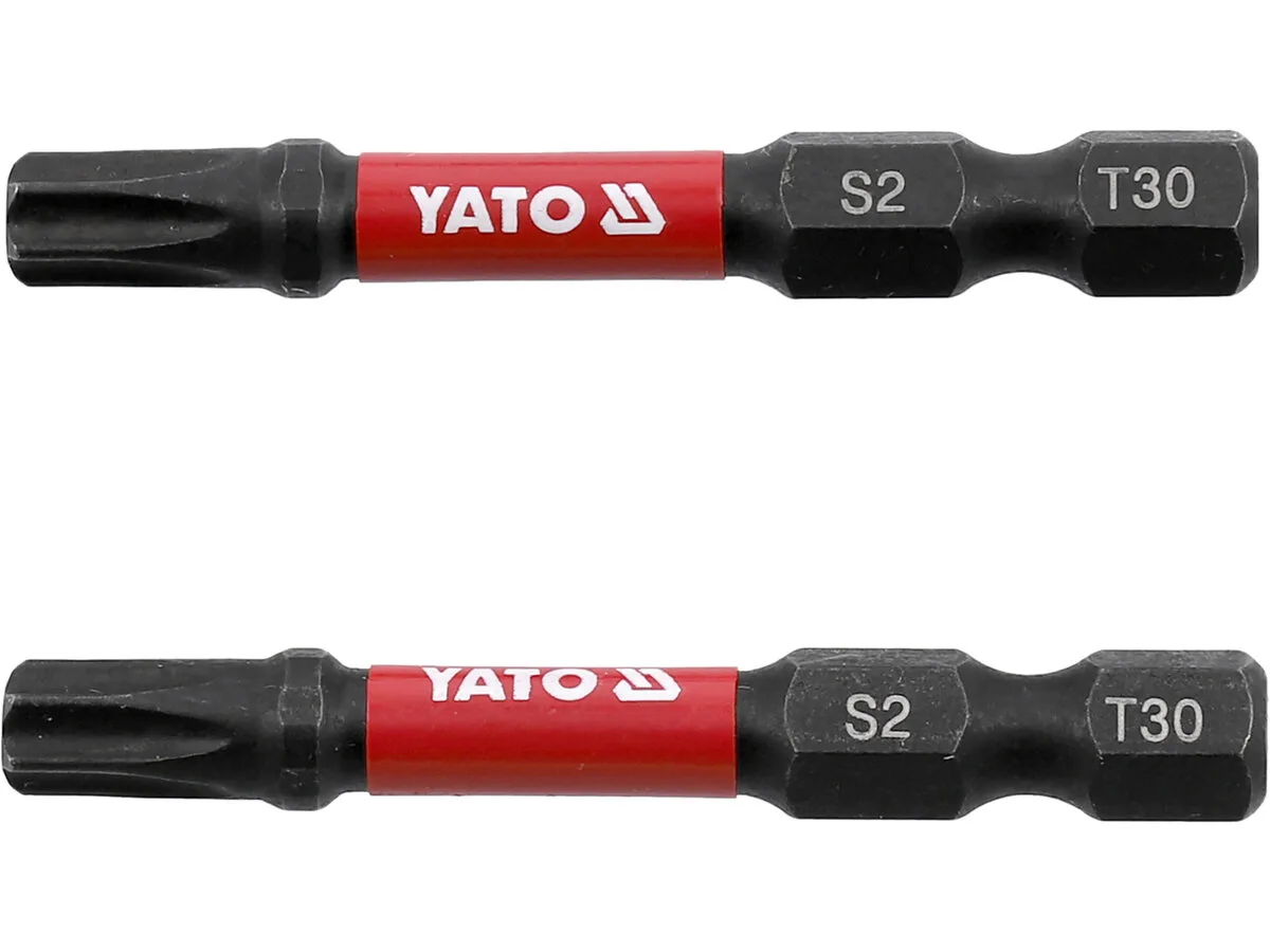 Насадка викруткова ударна TORX T30×50 мм. HEX 1/4", 2 шт., YATO