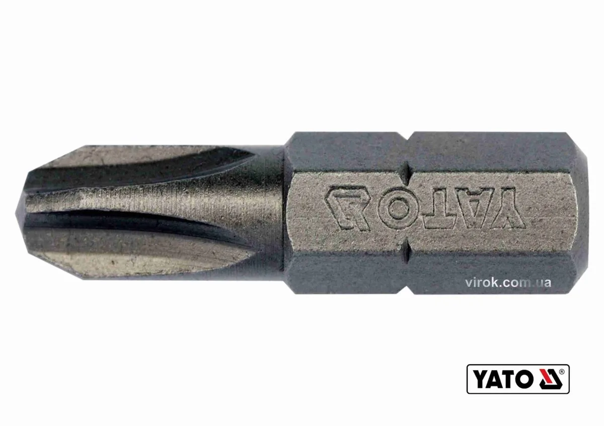 Насадка викруткова: "Philips" PH3×25 мм. HEX 1/4". 10 (Уп/Шт.), YATO