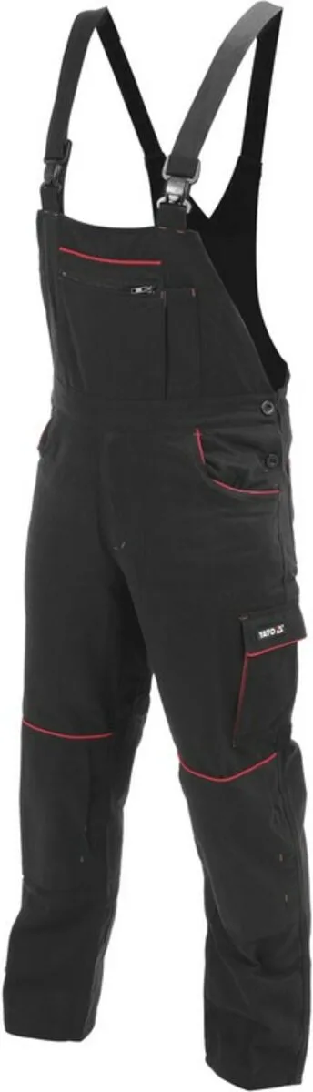 Комбінезон робочий COMFY розмір L/XL, чорно-червоний, 9 кишень, 100% бавовна, YATO
