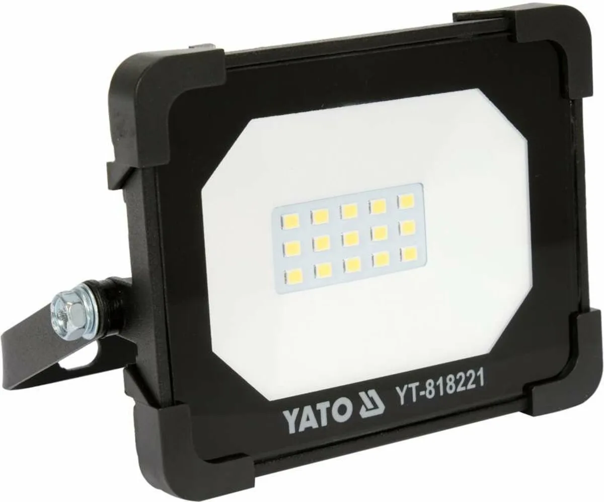 Прожектор з SMD-діодним випромінювачем: 10 Вт, 230 В, 950 Лм, 15 діодів, 115×98×32 мм, YATO