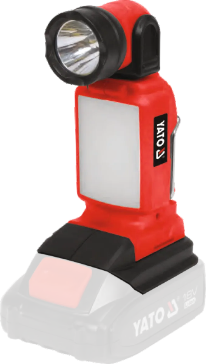 Ліхтар акумуляторний COB і SMD-діод. 18В 2.5/1.2 Вт,250/100 Lm, оберт- 90°/180°(без акумулятора), YATO