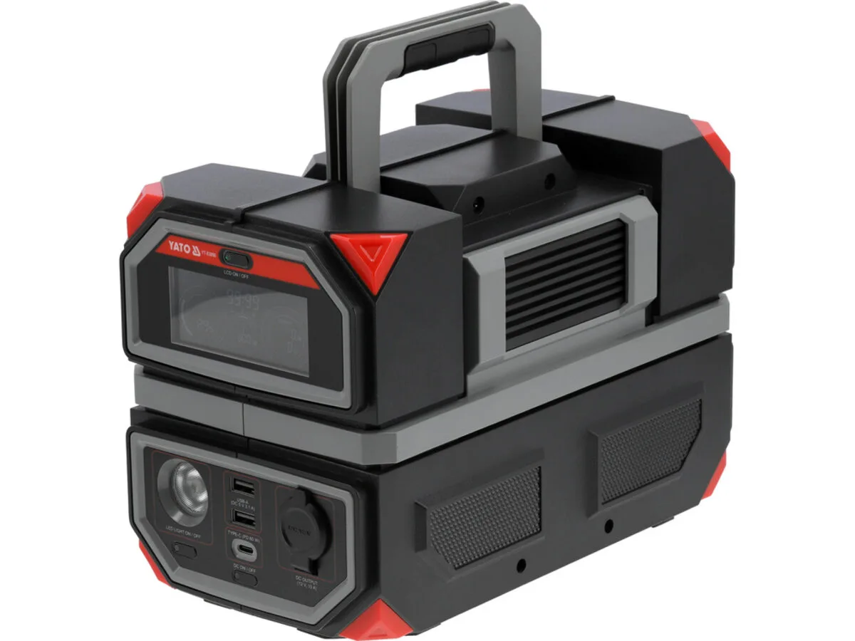 Портативна станція 315 ВтГод, вихід- 300/600 Вт, порти: 230V AC, різні USB, YATO