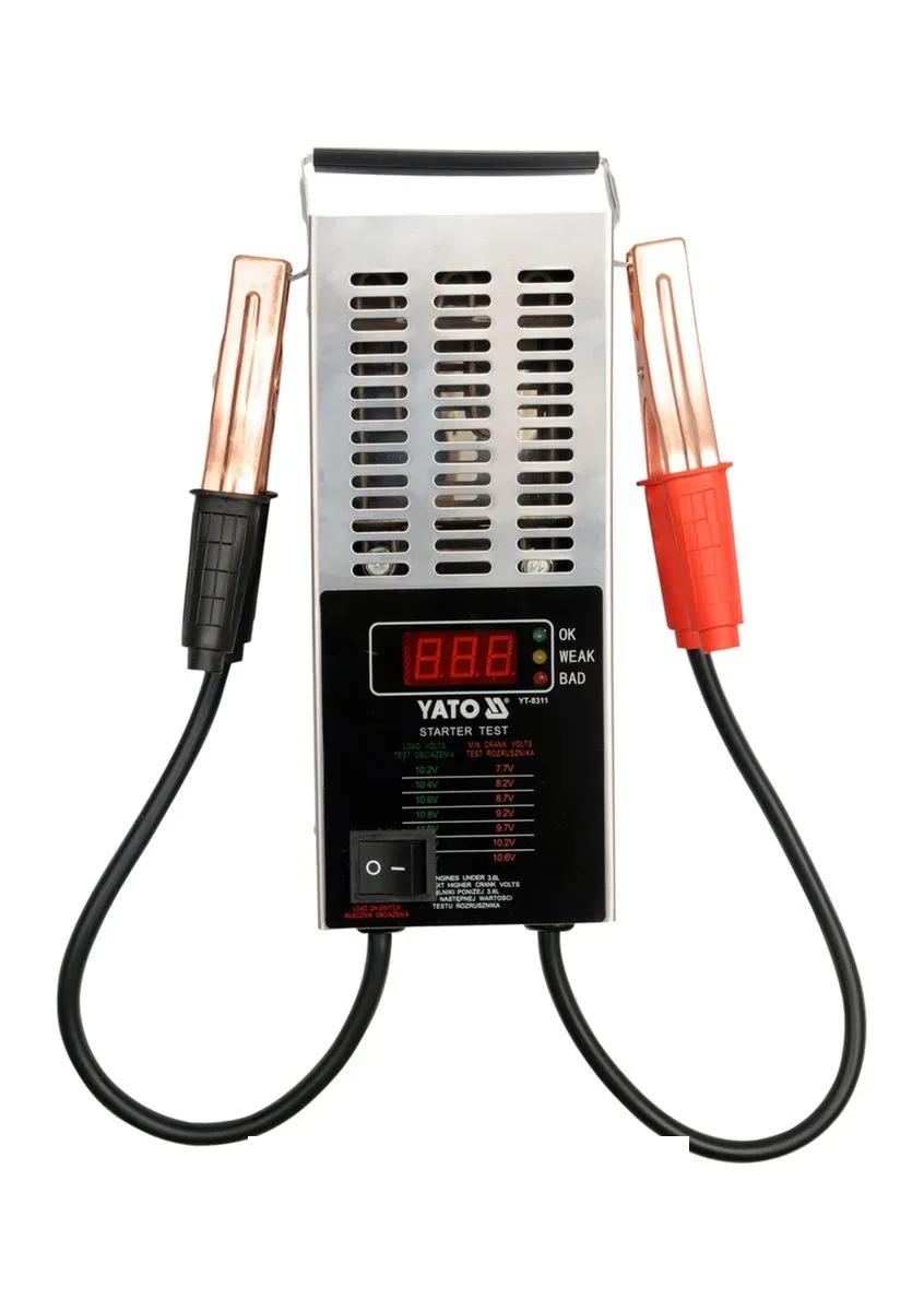 Тестер (навантажувальна вилка) акумуляторів цифровий, 12V, YATO